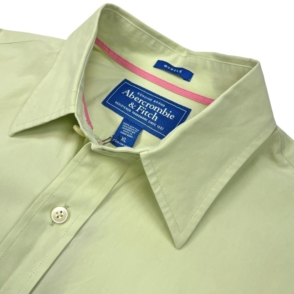 NWT Vintage Abercrombie & Fitch Button Down Shirt Muscle Fit Hong Kong Made XL